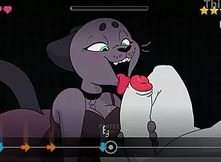 ever wonder how cathy kitty handles that furry music game beat banger ep1 with deepthroat blowjob on monster cocks bent over doggystyle?