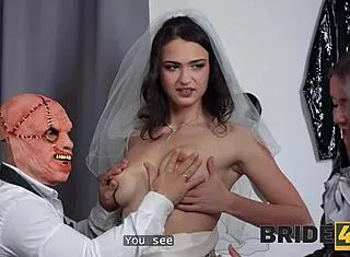 Oh Honey the Currency Changed for This Shaved Bride's Wedding Domination