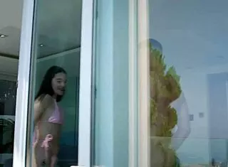 18yo neighbor shocked into hard dom threesome gagging and squirting wild