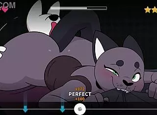 ever wonder how cathy kitty handles that furry music game beat banger ep1 with deepthroat blowjob on monster cocks bent over doggystyle?
