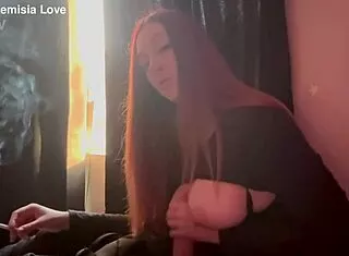 hot milf artemisia love smokes cigs flashing big boobs fetish