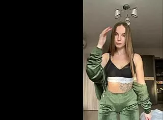 cute 18yo babe strips teases undresses solo softcore clothes off for you