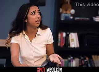 bratty classroom teen pounded by stepdad! bent over cowgirl doggystyle deepthroat reality fuck!