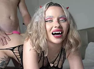 succubus roleplay licks pussy on halloween night 👻👅