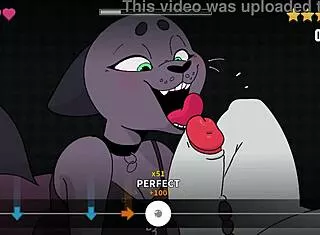 ever wonder how cathy kitty handles that furry music game beat banger ep1 with deepthroat blowjob on monster cocks bent over doggystyle?