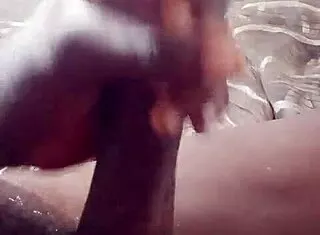 hey dude this african guy's stroking his juicy wet cock solo style