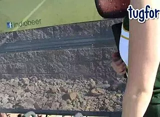 Katie Morgan drenches tight jeans in pee