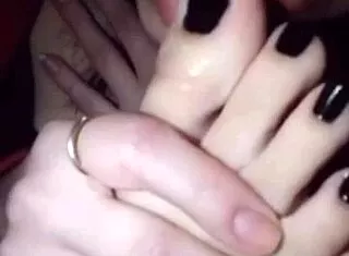black polish nails crave self foot worship!