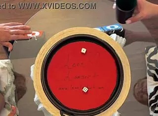 two cheerleader hotties dice challenge double handjob big cock cfnm!