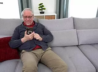 old grandpa hans stuffs angel ayla's tight blonde teen pussy?