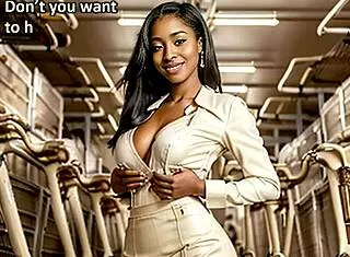 Ebony Milf Rides Interracial Cock Bent Over Train