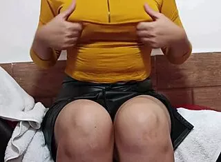 elena's skirt hides nothing as you watch her pussy fingering session intensify