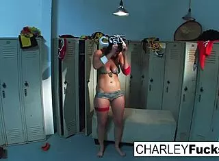 yo charley chase wrestles in lingerie foot fetish solo tit tease