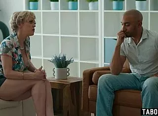 Granny counselor, wanna fuck black client in office?