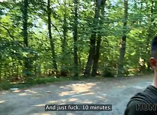 hunt4k blonde picks stranger in forest ditches boyfriend for raw outdoor pussy fuck. he watches cuckolded as she moans loud