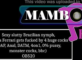 sexy brazilian bruna ferrari slut takes 4 monster bbc anal dap cumshots datm