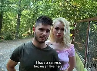 hunt4k blonde picks stranger in forest ditches boyfriend for raw outdoor pussy fuck. he watches cuckolded as she moans loud