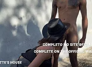 giant cock slams deep into sabrina prezotte's hungry trans ass