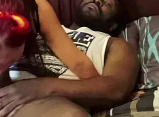 Naughty redhead devil roleplays swallowing big black cock cum interracial