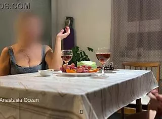 Husband Jerks Off Hidden Under Desk Before Stepmom Chat