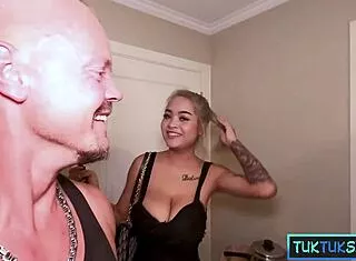 pickup huge tits thai blonde for hardcore home fuck