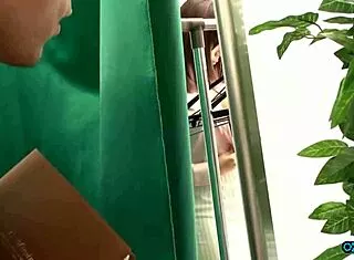 Super Bitch Gets Deepthroat Cumshot from Old Guy Indoors