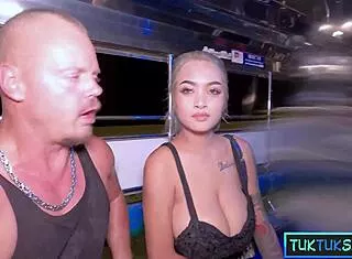 pickup huge tits thai blonde for hardcore home fuck