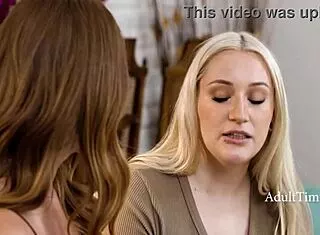 Skylar Snow Returns Strapon to Busty Hadley Haze After Tan Line Lesbian Play