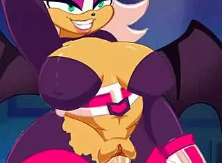 rouge the bat fucked hard in heroes outfit game!