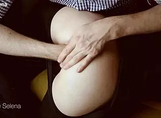 petite slut bends over in black dress for deep anal fisting and huge gaping asshole