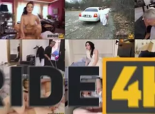 Bride's Cold Feet Lead To Hot Outdoor Pussy Play In Forest