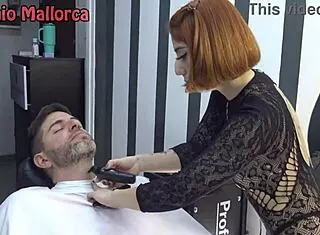 Fucking hot bubble butt Chilean lady barber quickie doggystyle in salon