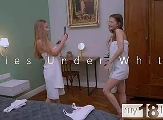 petite 18+ girls kiss wet pussies fingering tight holes passionately