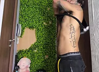 stepsis sniffs my dirty undies then smells cock 🍆😈