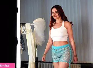 Big Tits Shaved Pussy Upskirt Miniskirt Heels Try-On Haul