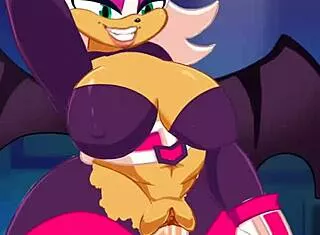 rouge the bat fucked hard in heroes outfit game!