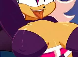 rouge the bat fucked hard in heroes outfit game!