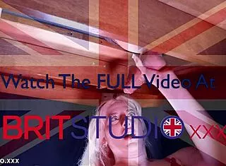 hot blonde on milking table gets cum covered tits and mouthful 😍