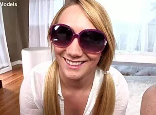 aj applegate!! huge cock pov blowjob ends with massive cum swallow wow!!