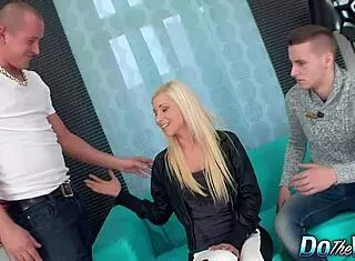 blonde vanessa hell doggystyle ass fucked cuckold husband watches