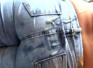 i pull down jeans for stepson's thick cumshots deep in my fat ass