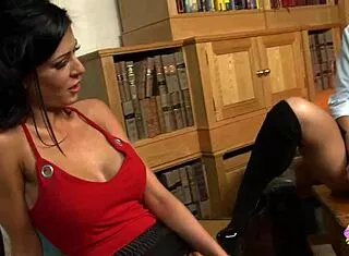 THREE LESBIAN FRIENDS IN UNIFORMS DESK LICKING CLIT ORGY