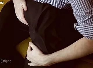 petite slut bends over in black dress for deep anal fisting and huge gaping asshole