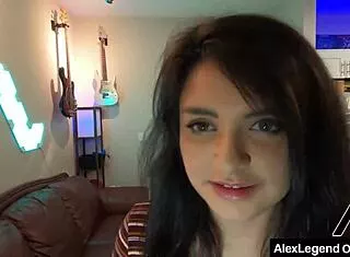 Alex Legend creampies Leda Lathoria's huge hairy pussy after deepthroat on dating app hookup