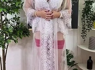 Butt Plug Stretches Teacher's Ass in Lingerie Roleplay