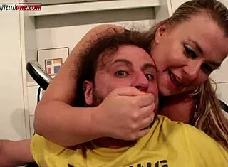 bbw femdom slave licks my sweaty feet... humiliatin' the carrier ep1