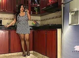 horny latino couple bangs in kitchen b'fore doc appt - savannah watson