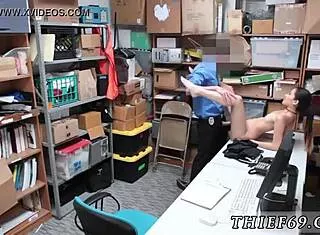 Brunette Big Tit Cop Blowjob Busts Habitual Thief