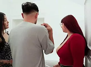 Sexologist Jenn Boobs Offers Threesome to Horny Couple - They Ride Big Cocks!