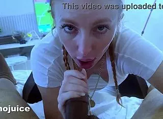 red firesquirt worships that thick black cock non stop craving every inch